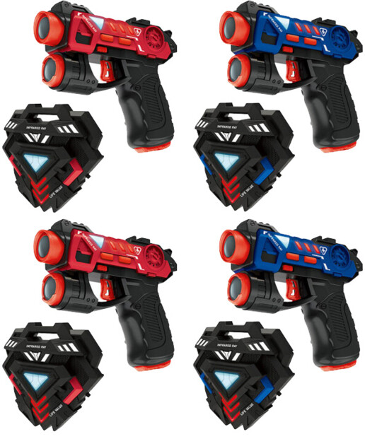 4 pistolets laser et 4 gilets infrarouges