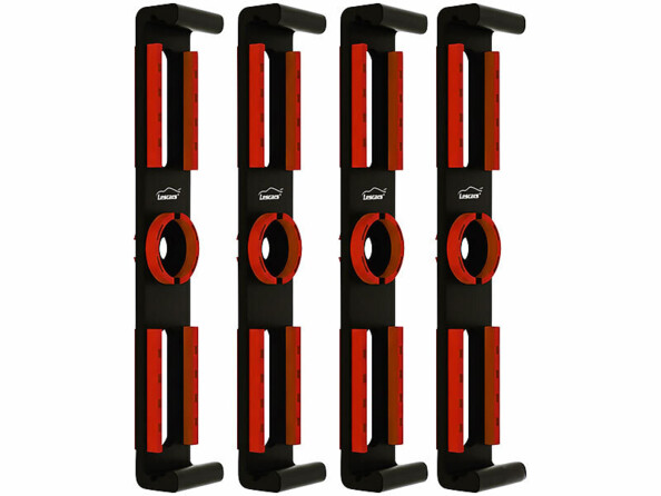 4 supports pour plaque d'immatriculation 1 ligne vus de face