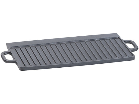 Plaque de cuisson en fonte côté grill