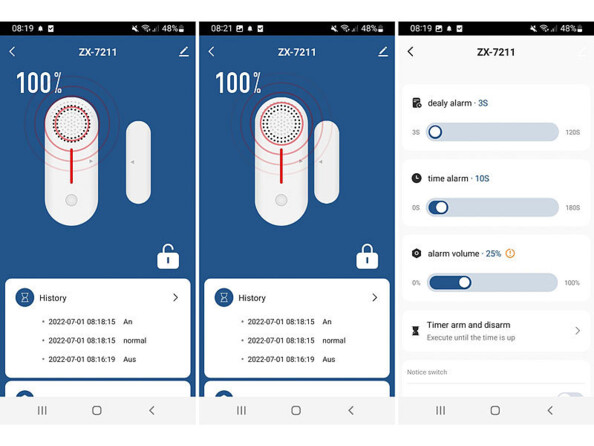 Alarme pour porte et fenêtre connectée XMD-104.app