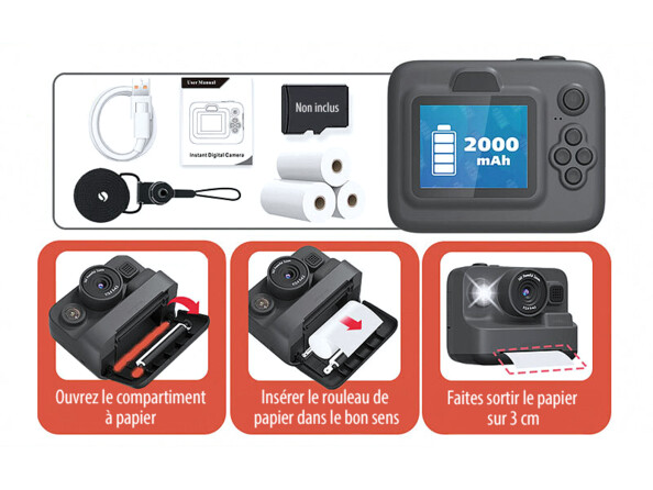 Appareil photo Full HD avec imprimante thermique DV-10.druck