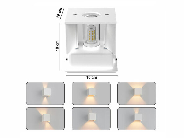 Applique murale d'extérieur 385 lm ampoule LED G9