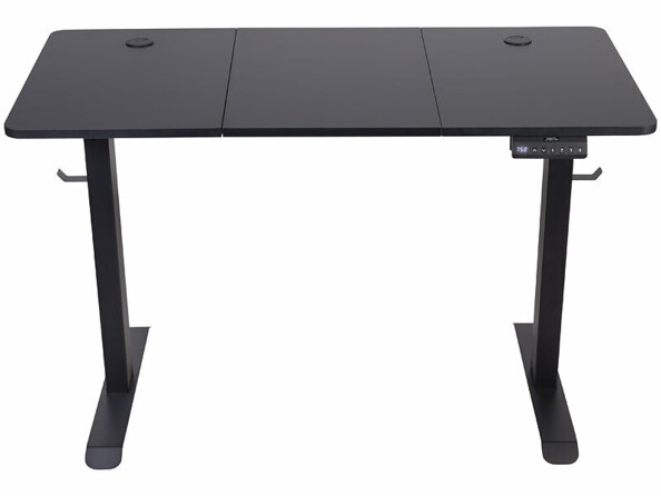 Bureau assis/debout électrique avec roulettes - coloris noir