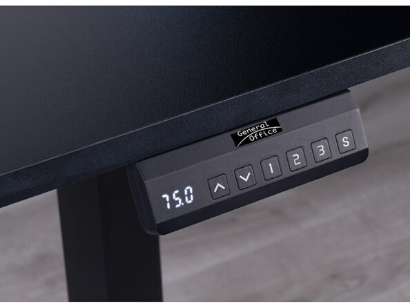 Bureau assis/debout électrique avec roulettes - coloris noir