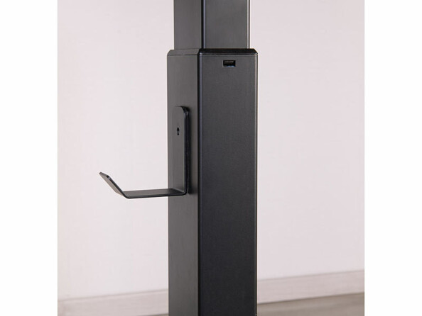 Bureau assis/debout électrique avec roulettes - coloris noir