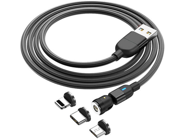 Câble USB avec connecteurs magnétiques tête orientable