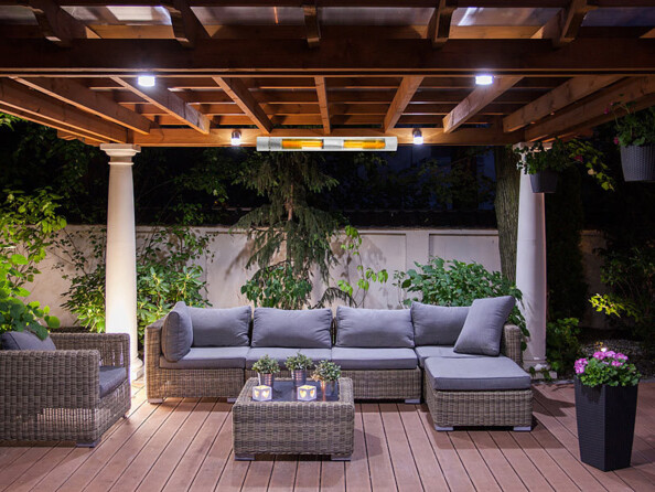 Chauffage radiant d'extérieur 3000 W à infrarouge, IRW-3100, Argenté