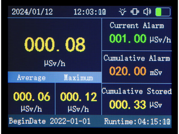 Le compteur Geiger et dosimètre rechargeable 2 en 1 mesure votre niveau d’exposition aux rayonnements bêta, gamma et X