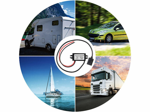 Modèle convertisseur DC/DC 12 V / 24 V vers 5 V USB-A