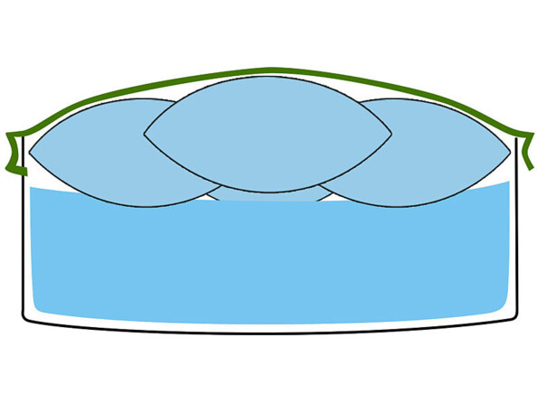 Coussin gonflable pour bâches de piscine