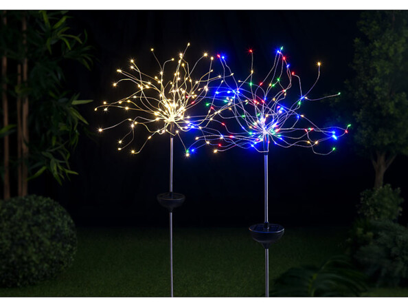 Décorations lumineuses solaires à effet feu d'artifice - 120 LED