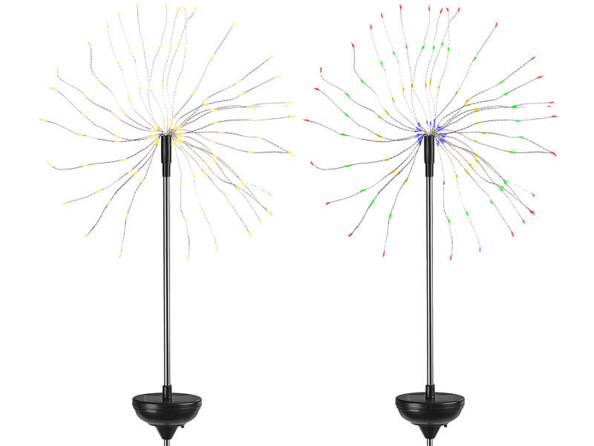 Décorations lumineuses solaires à effet feu d'artifice - 120 LED