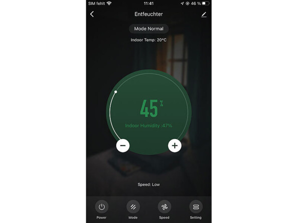 Déshumidificateur connecté. Application gratuite iOS / Android pour réglages et contrôle