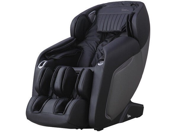 Fauteuil de massage premium en cuir synthétique de couleur noire