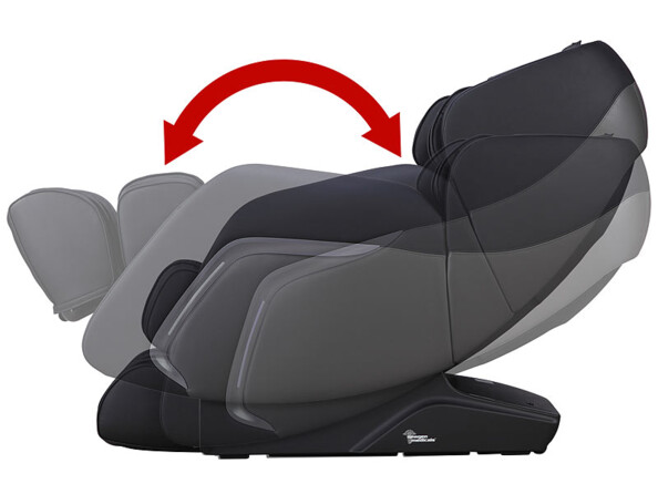 Fauteuil de massage premium position assise ou couchée individuellement sélectionnable, retour automatique en position assise