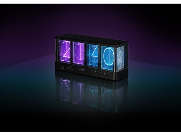 Horloge LED à tube RVB avec ports de charge USB
