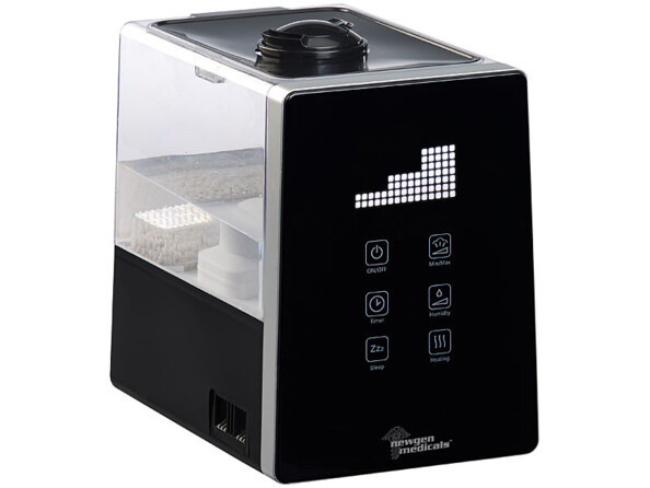 Rafraîchit, humidifie et purifie l'air de la pièce avec un design élégant