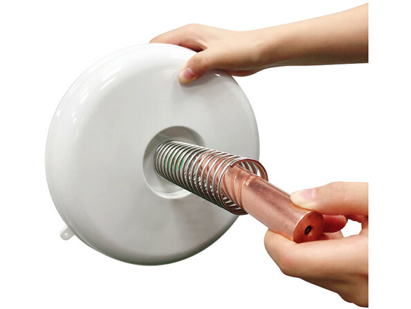 Ioniseur solaire pour piscine PO-160 vue du tube en cuivre