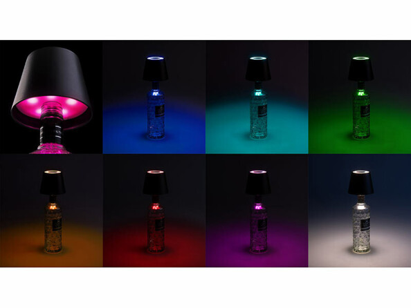 Lampe LED RVBB rechargeable pour goulot de bouteille