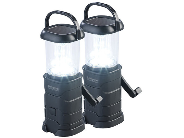 Pack de 2 lanternes de camping avec câble USB et mode d'emploi en français