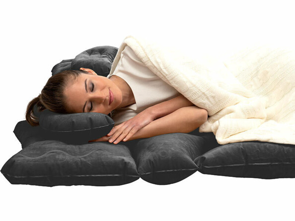 Lit gonflable 180 x 135 cm pour banquette arrière et coffre avec pompe à air électrique