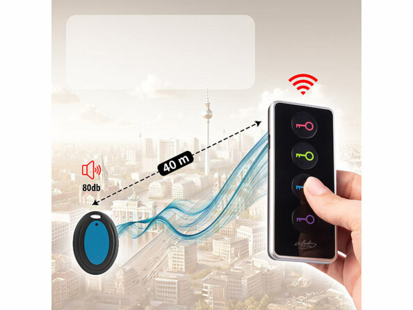 Localisateur d'objets et de clés avec 4 récepteurs RF