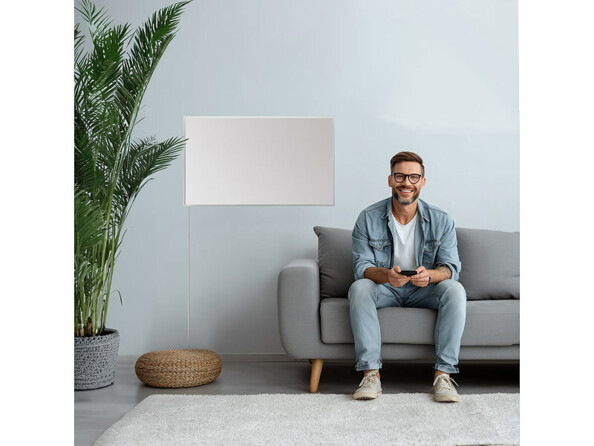 Chauffage mural infrarouge connecté 600 W - 100,5 x 59,5 cm