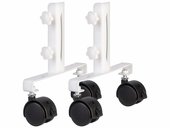 2 pieds à roulettes pour chauffage mural