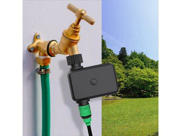 Programmateur d'arrosage connecté BWC-495.bt mise en situation sur un robinet