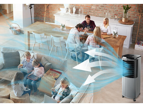 Rafraîchisseur d'air avec élément peltier et ioniseur LW-590. Mise en situation