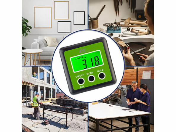 Rapporteur d'angle numérique avec écran LCD rétroéclairé AGT Professional