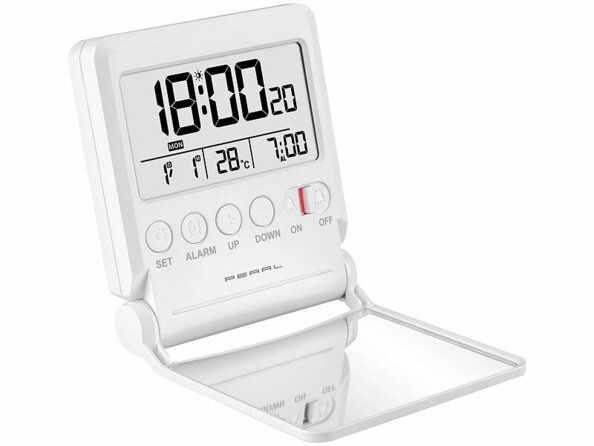 Réveil radio-piloté de voyage avec thermomètre