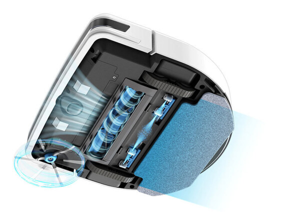 Robot aspirateur connecté PCR-9000.app. Vue de dessous