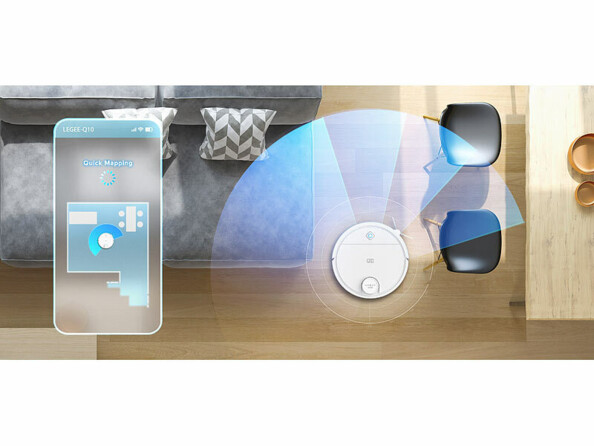 Robot aspirateur multiroom connecté PCR-9200 avec capteur lidar