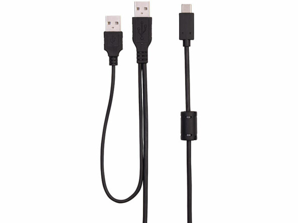 câble usb-C vers double USB-A