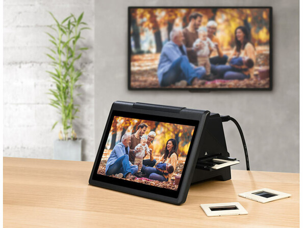 Scanner photo diapositives et négatifs 22Mpx avec écran 7" SD-1800