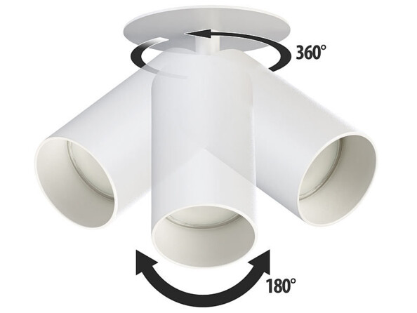 Spot encastrable mural ou plafond pour ampoule GU10