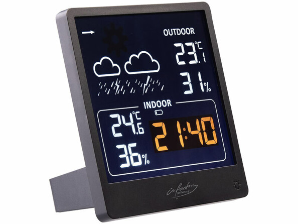 Station météorologique avec écran VA et capteur extérieur