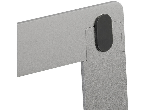 Support mobile en aluminium gris pour ordinateur portable, par General Office
