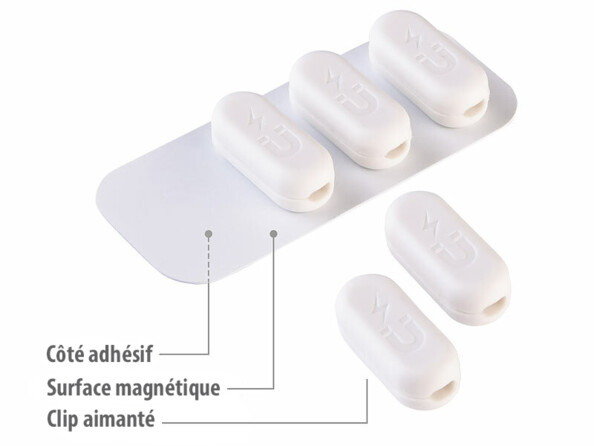 support magnétique de bureau pour câble