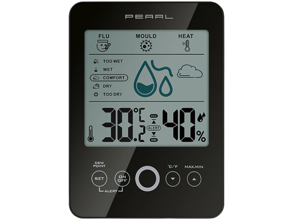 Thermomètre Hygromètre numérique avec alarme moisissure