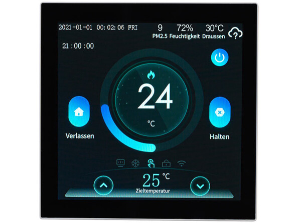 Thermostat connecté pour chauffage au sol avec commandes vocales