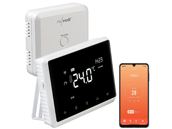 Thermostat sans fil connecté Compatible Siri, Amazon Alexa et Google Assistant