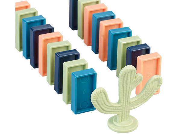 Train domino avec 80 dominos colorés