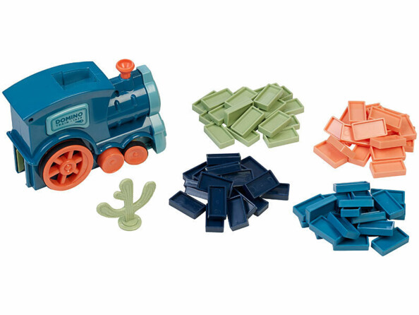 Train domino avec 80 dominos colorés