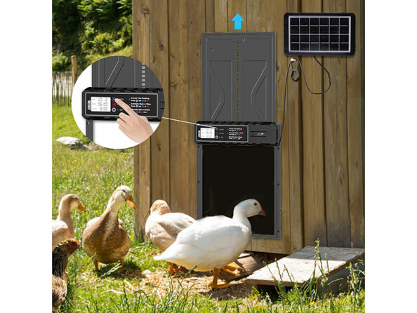 porte pour poulailler solaire et télécommandée
