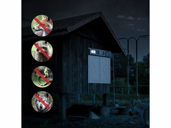 Trappe automatique pour poulailler solaire et télécommandée