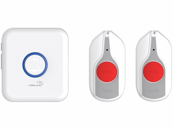 2 boutons SOS pour séniors avec récepteur secteur SNS-110