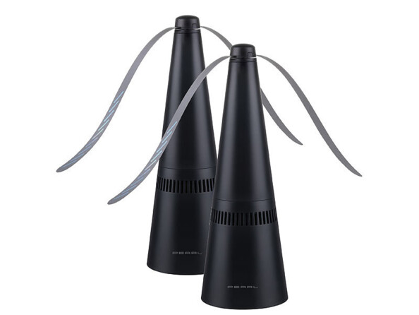 Pack de 2 pièges à insectes avec pales rotatives, câble de chargement USB et mode d'emploi en français