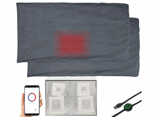 2 couvertures chauffantes IR intelligentes connectées 180 x 100 cm de la marque Wilson Gabor